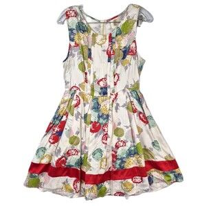 Francesca's Womens Floral Mini Dress Pleated Lined Festival Garden Party Dress